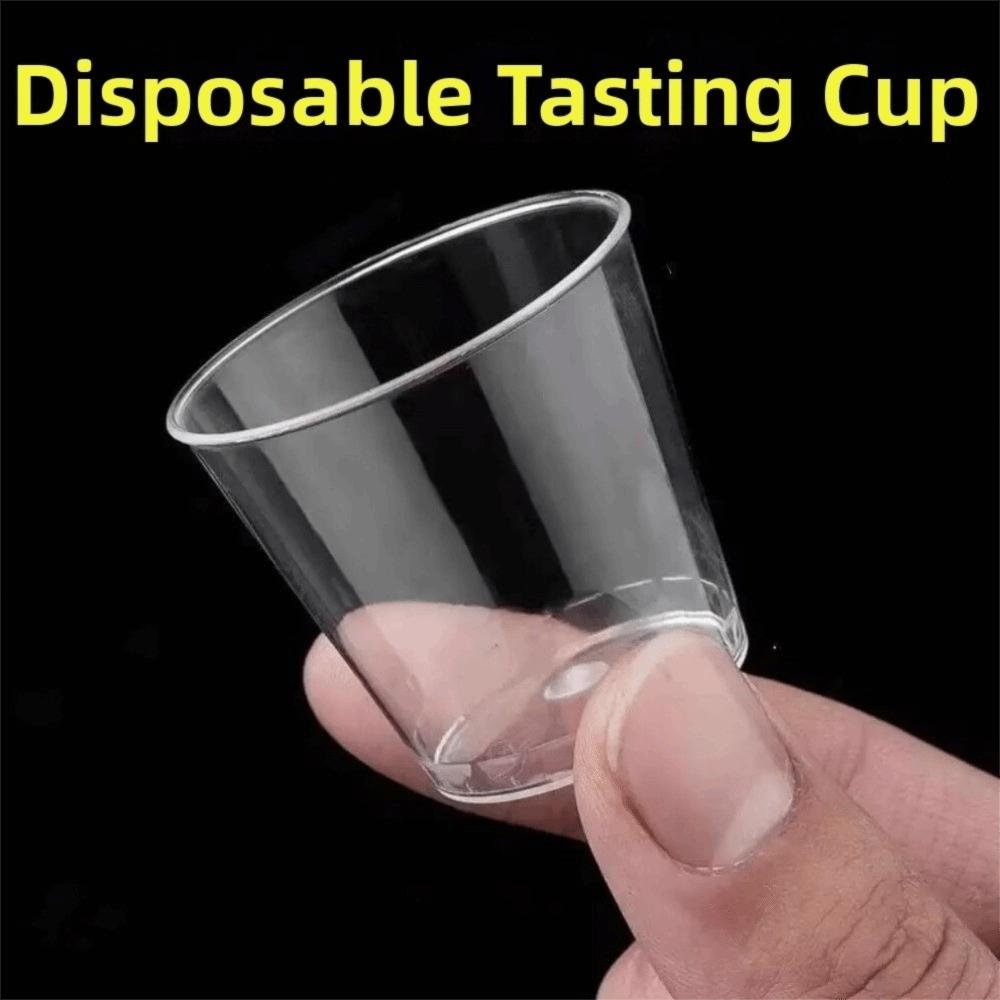 50PCS/SET 30ML Disposable Plastic Cups Mini Tasting Cups Portable Transparent Cups  Kitchen Use