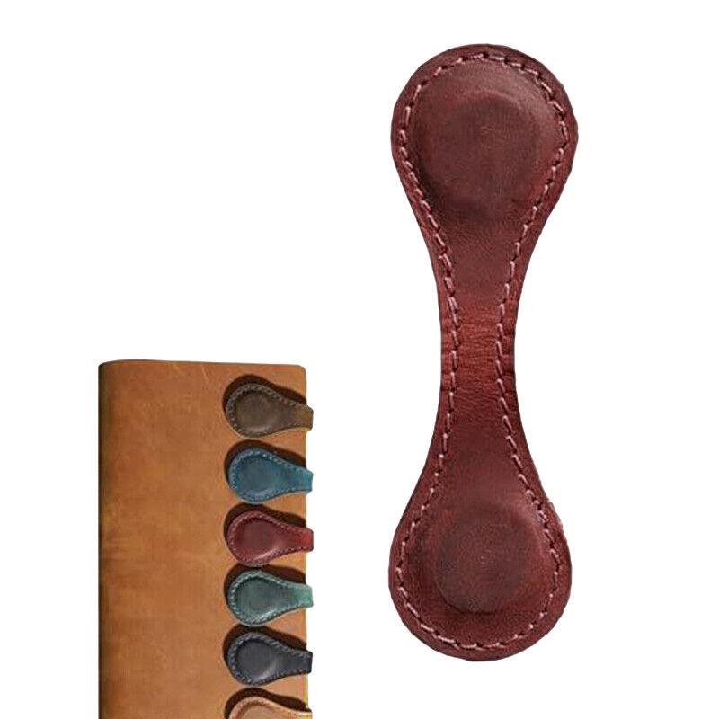 Magnetic Leather Bookmark Hand-Made Bookmark Creative Book Holder Memo Mark Wi