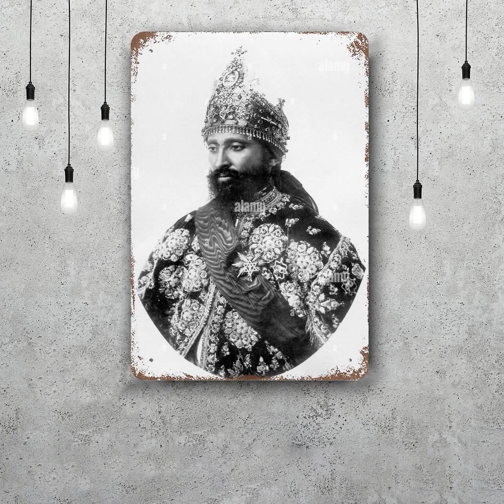 selassie Vintage Metal Tin Signs Posters Decor Retro Metal Plaque Wall Art Decor for Garage Bar