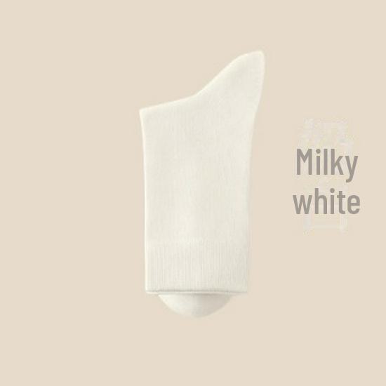 Men's Black Mid-Tube Fashion Socks - Autumn, Sweat-Absorbent, Deodorant, for All Seasons and Business Wear.