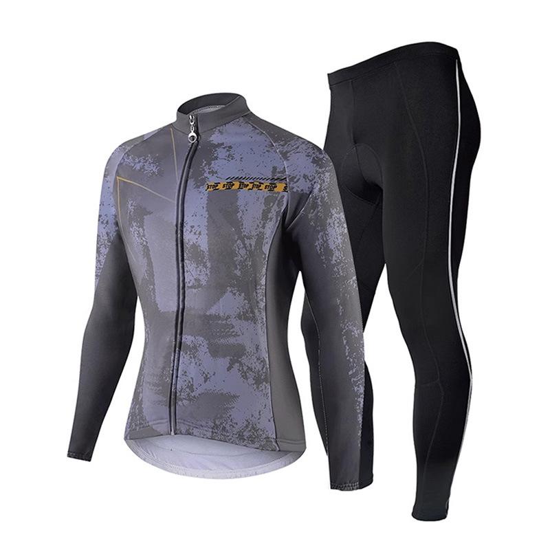 NUCKILY Men's Fleece Cycling Suit - Warm Autumn/Winter Pants for Mountain & Road Biking
