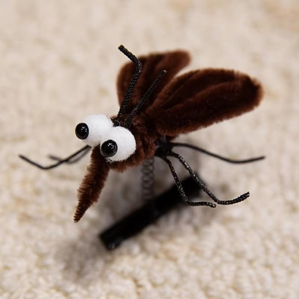 Funny Plush Toys Soft Insect Spring Hairpin Cartoon Mosquito Hairpin  Joke Props