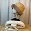 Big Face Ear Protection Fisherman Hat Women's Autumn and Winter Face Small Plus Velvet Thickened Warm Plush Basin Hat Cycling Windproof Hat
