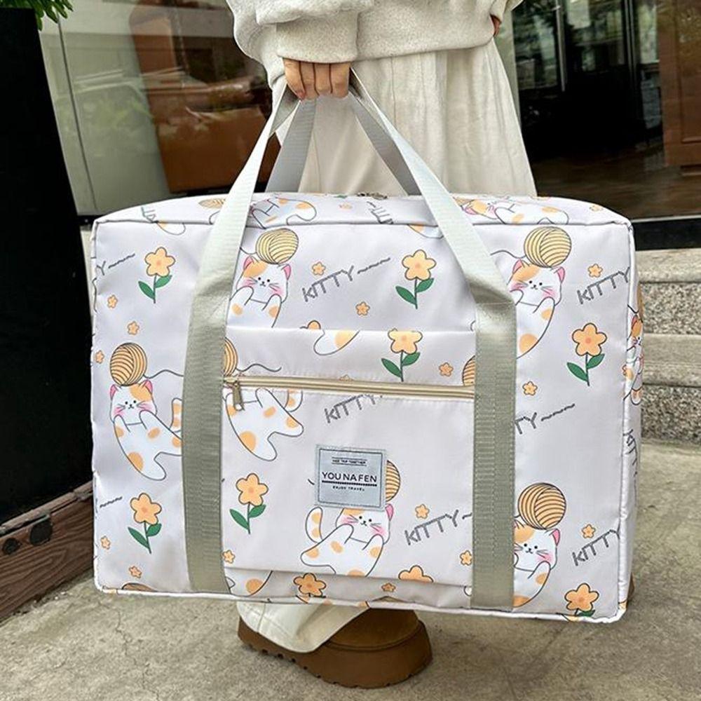 Cartoon Student Quilt Storage Bag Casual Sport Training Bag Portable Luggage Bag for Home