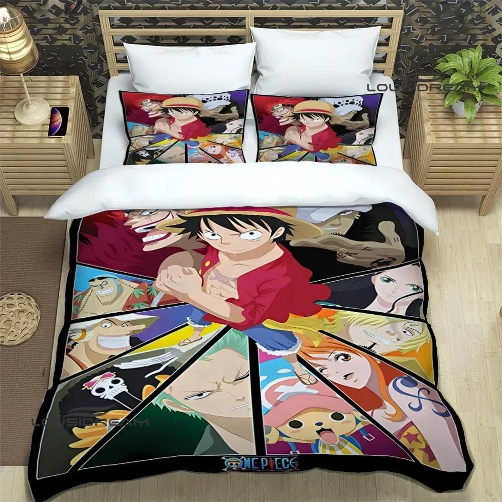 3D cartoon One P-Piece Σετ κρεβατιού εκλεκτά προμήθειες κρεβατιού σετ παπλωματοθήκη παπλώματος κρεβατιού σετ κρεβατιού πολυτελές δώρο γενεθλίων