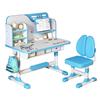 Kids' Study Desk & Chair Set with Storage - Metal Legs