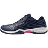 Badminton Shoes Wave Claw EL 2 Fit Lightweight Flexibility Resilience All Rounder Navy X White X Pink Cm 3E 26.0