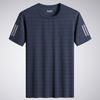 Summer Ice Silk Short-sleeved T-shirt Men's Mesh Thin High-grade Casual Joker T-shirt Quick-drying Sports Men.