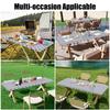 Waterproof Table Cover Rectangle | Elastic Fitted Tablecloths 6 Foot | Outdoor Table Cloth Polyester
