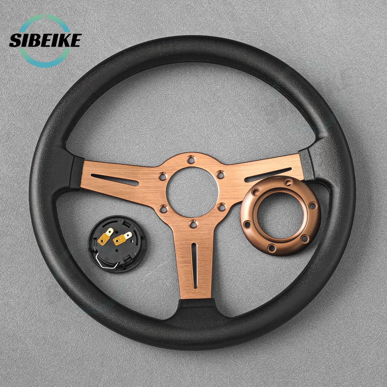 340mm Titanium PU Steering Wheel JDM Universal Racing Tuning Steering Wheel Auto Accessories Titanium