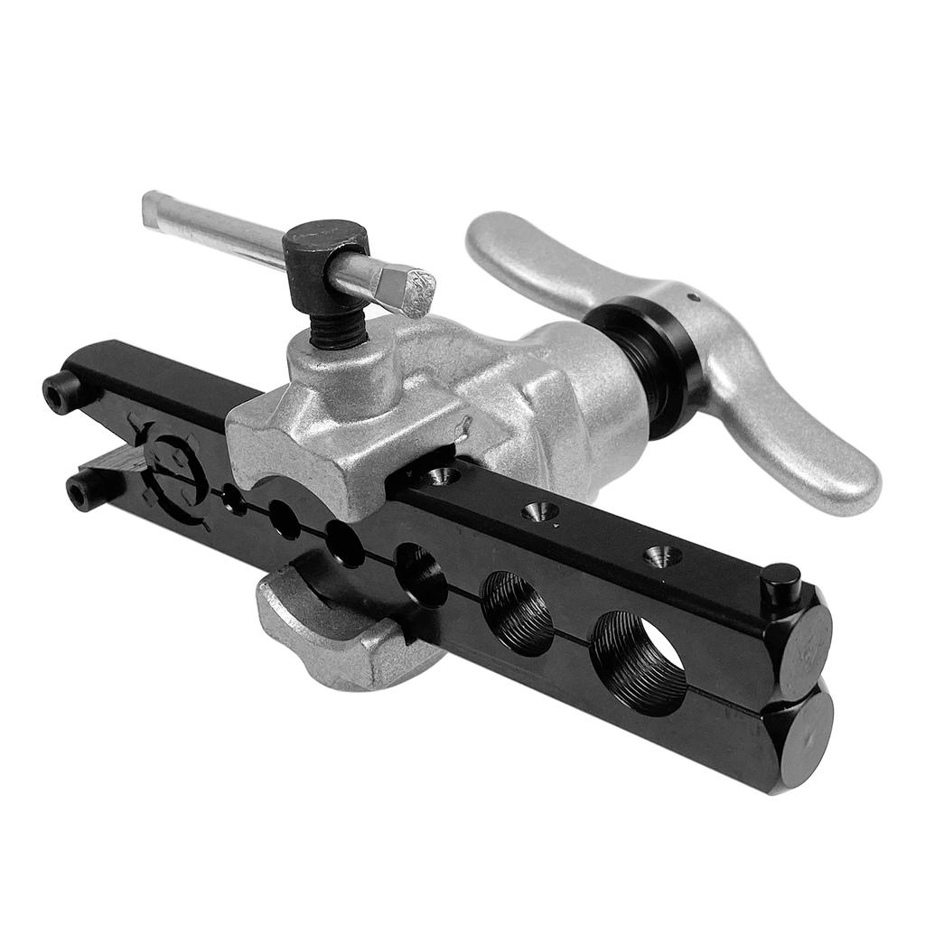 Flaring Tool Set Compatible with 6 Sizes Eccentric Type New Refrigerant Compatible HFS(R) 1/4" 5/16" 3/8" 1/2" 5/8" 3/4" 45°