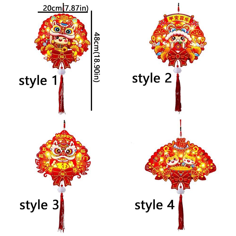 Samodzielnie wykonana Kreskówkowa Lampion na Rok Konia Błogosławieństwo Nowy Rok Szczęśliwy Wisiorek Dekoracja Domowej Imprezy