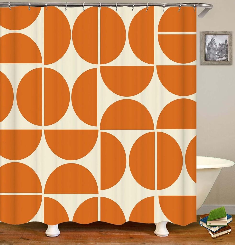 Colorful Cute Polka Dot Shower Curtain for Kids Bathroom – Fun & Vibrant Multicolor Dots Design, Waterproof Fabric Bath Curtain