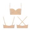 AMOSTYLE Strapless Bra Signature Smooth M020 D65 Size Half-Cup (Removable Straps) (Pink)