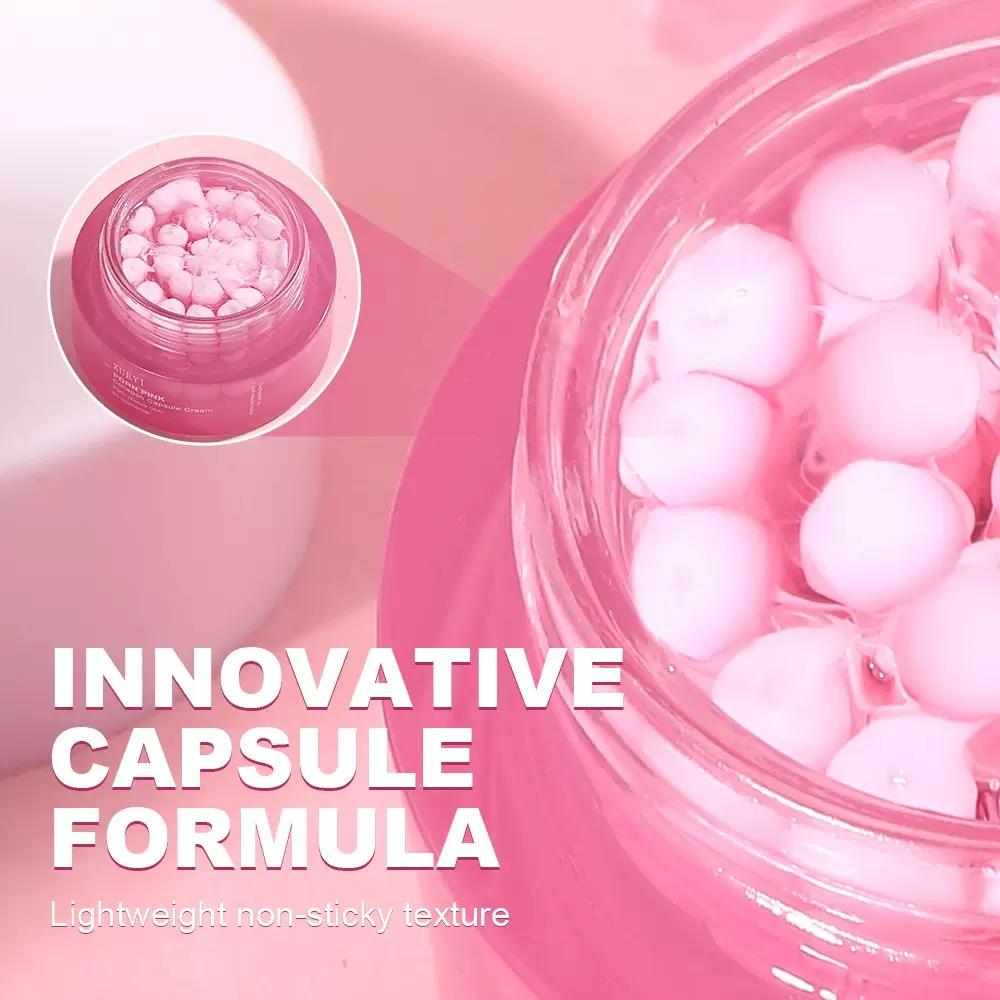 Korean PDRN Pink Capsule Cream with Niacinamide Cream for Uneven Skin Tone Lightweight Face Moisturizer Non Greasy Care