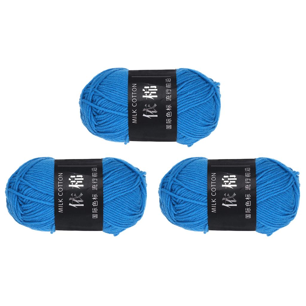 3 Knäuel Baumwollgarn, 60% Baumwolle, 40% Acryl Strickgarn Häkelgarn, Deckengarn zum Häkeln Gold