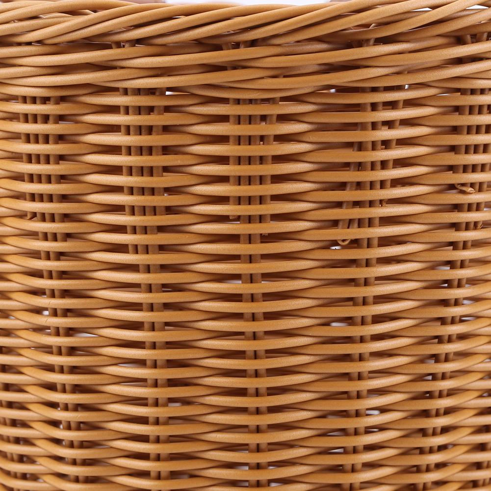 Braided Bicycle Basket Bicycle Bell Bicycle Storage Pannier Bell Hand-Woven Small Bicycle Basket Bicycle Imitation Wicker Basket
