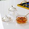 French Luxury Crystal Glass Candy Bowl: Exquisite Transparent Sugar or Jewelry Storage Jar