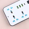 AB Fişli 2/3 Pinli Priz 1 Tip-C 3 USB Portlu 4 Yollu AC Priz 2/3/5M Uzatma Priz Şarj Edebilir Elektrik Priz