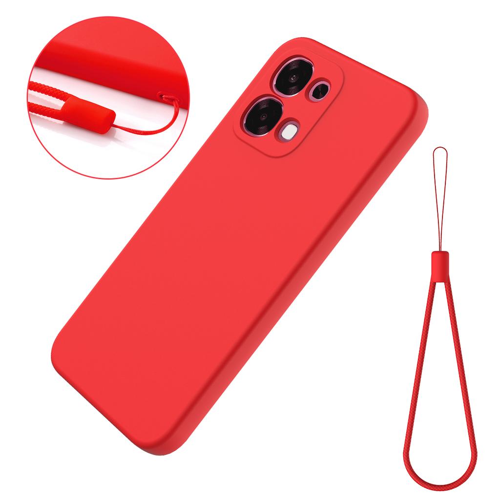 For Oppo F31 5G/A6 Pro 5G/4G Liquid Silicone Case Phone Back Cover with Hand Strap