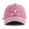 Pc Bull Print Washed Baseball Cap for AdultsMinimalist Retro Style Casual Soft Adjustable Dad Hat Perfect As Gift