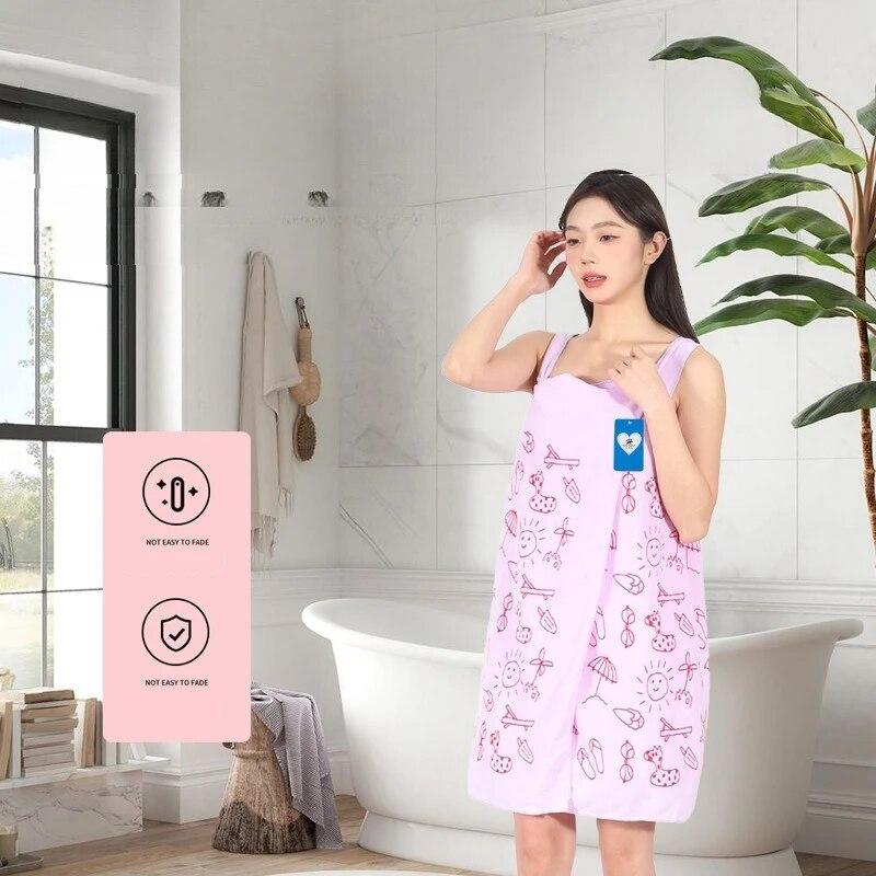 Fine Fiber Bath Towel Absorbent Soft Beach Towel Bath Quick-drying Bath Towel Printed Bath Towel Soft Absorbent Lint-free
