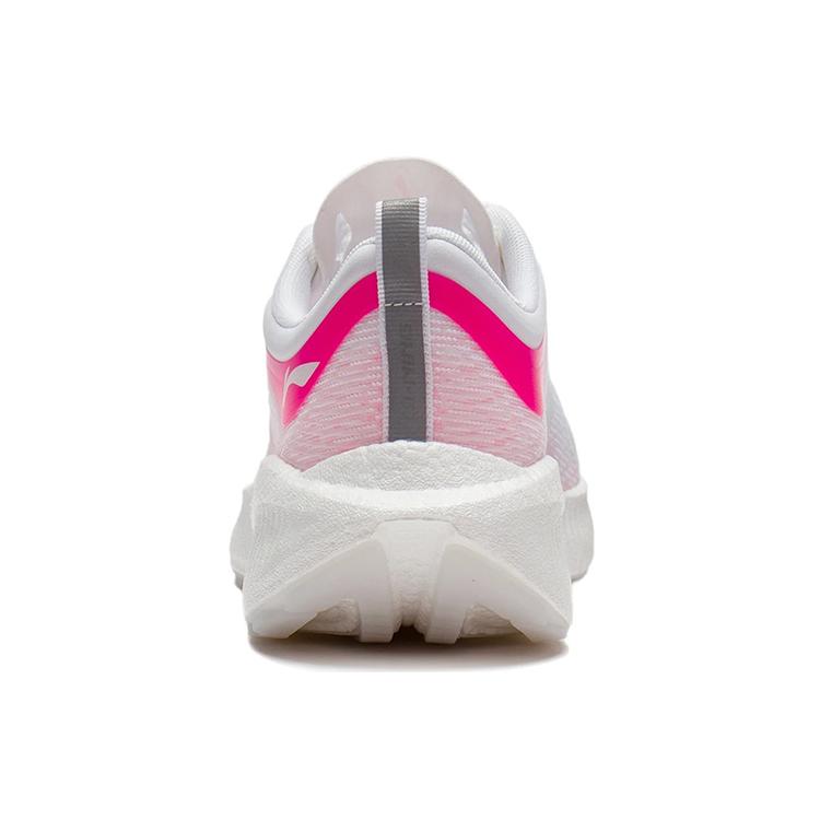 Li Ning Super Light 19 Cushioning Slip Resistant Running Shoes Women's White Pink ARBS002-5