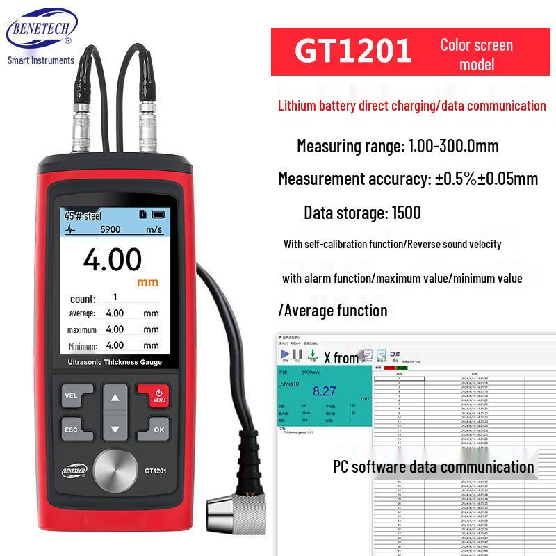 BENETECH GM100 Digital Ultrasonic Metal Thickness Gauge