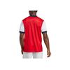 Adidas Icons Retro Series Arsenal Spliced Logo Print Short Sleeve Football Shirt Men Tops Light-Crimson HT7151