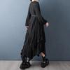 Long Sleeve Plus Size Black Vintage Pleated New In Dresses for Women Spring Autumn Casual Loose Dress