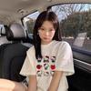 Pure Cotton White KT Cat Print Short-sleeve T-shirt for Women, New Summer Loose Plus-size Half-sleeve Design Niche Top