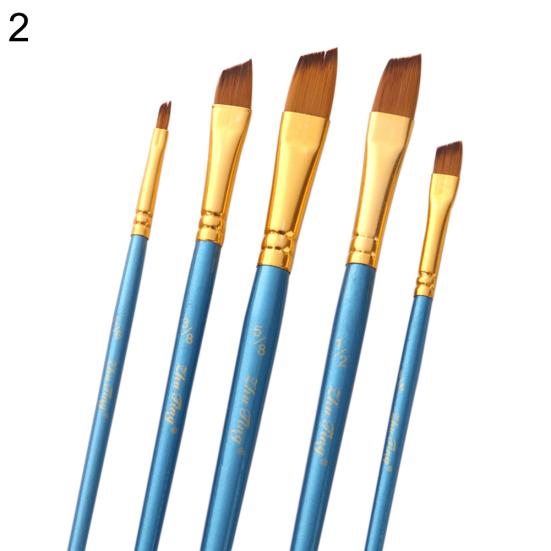 5Pcs Professional Artist Nylon Paint Brush for Acrylic Watercolor Oil Painting