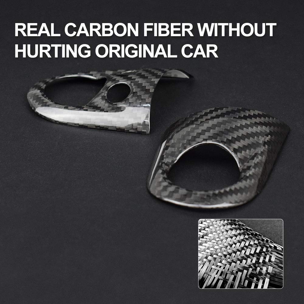 AIRSPEED Carbon Fiber Car Steering Wheel Button Sticker Mini Cooper R55 Clubman R56 R57 Accessories