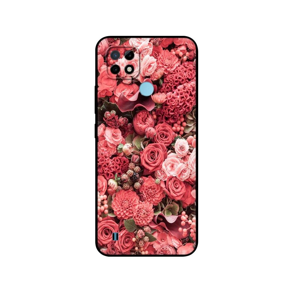 For Realme C21 Case Silicon Back For OPPO RealmeC21 C 21 Phone Covers 6.5" Funda RMX3201 Bumper Capa Etui Soft Black Tpu Case