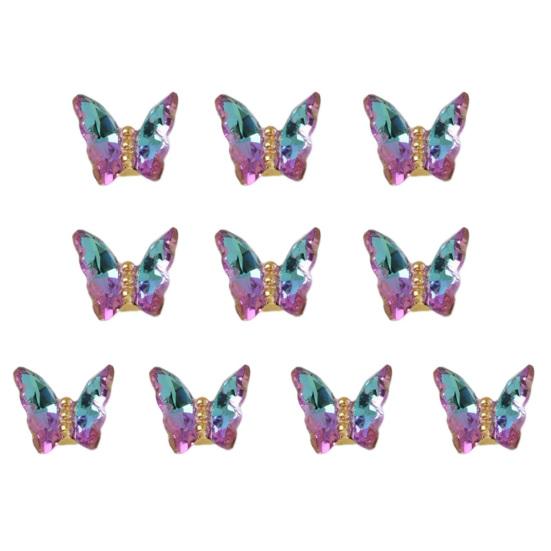 10Pcs Nail Decorations Sparkling Surface Beautifully Shiny Visual Effect Wide Faux Crystal Luxury