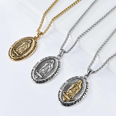 European and American Retro Santa Maria Stainless Steel Pendant for Men with Personalized Vintage Design