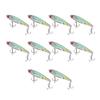 10PCS Fish Shape Artificial Bait High Simulation Aluminum Alloy Fishing Lure Bait with Barb