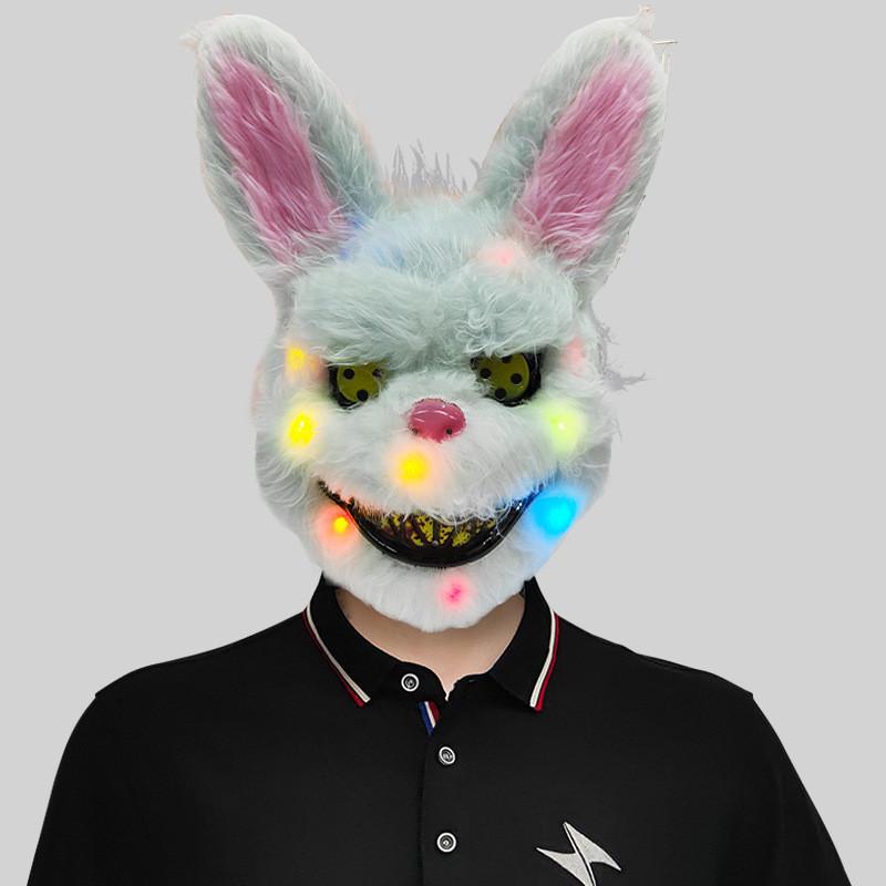 

Colorful Glowing Rabbit Mask For Halloween Parties And Theatrical Performances Ideal For Fun And Festive Events Glowing Bunny