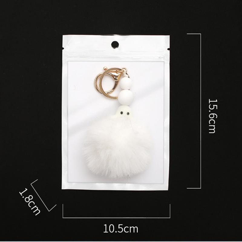 Halloween Keychain Luminous Cute Elf Plush Ball Keyring Spooky Decor Jewelry Accessory for Keys Backpack Car Party Decor