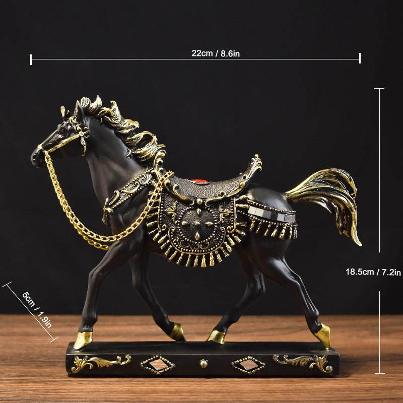 Resin Running Horse Figurine Decor Living Room Office Desk Home Dcor Modern Luxury Animal Sculpture