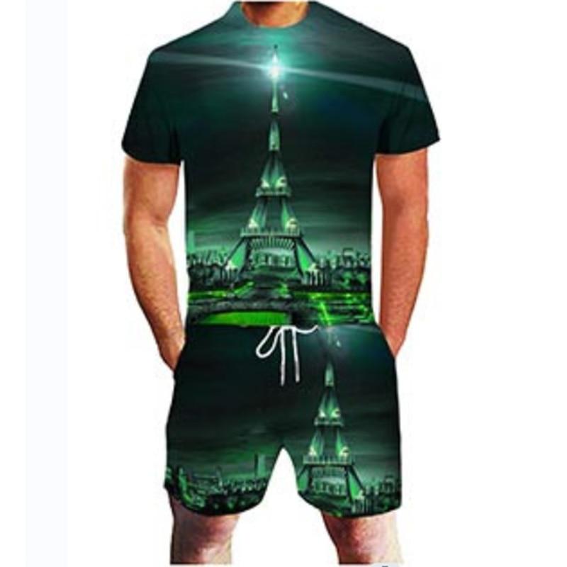 Beer 3D Print Tracksuit Summer Men's Short Sleeve T-shirt Sets Fashion Streetwear T Shirts Shorts 2 Piece Sportswear