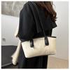 Y2K Trend Large Capacity Work Shoulder Bag Solid Color PU Leather Lady Handbags Simple Tote Bag Women Female