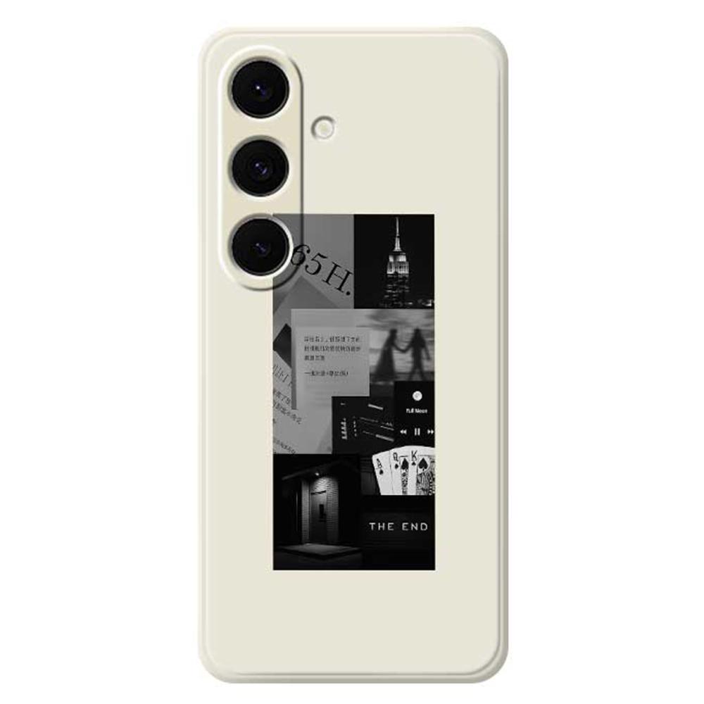 For Samsung Galaxy S24 FE Case Stitching Photos Pattern Printing Straight Edge TPU Phone Back Cover