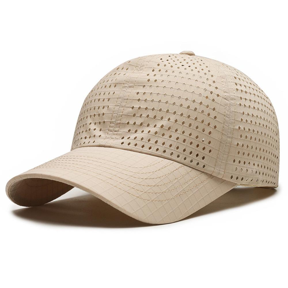 Summer Mesh Baseball Cap Solid Color Breathable Sun Hat Quick Dry Sun Protection Peaked Cap