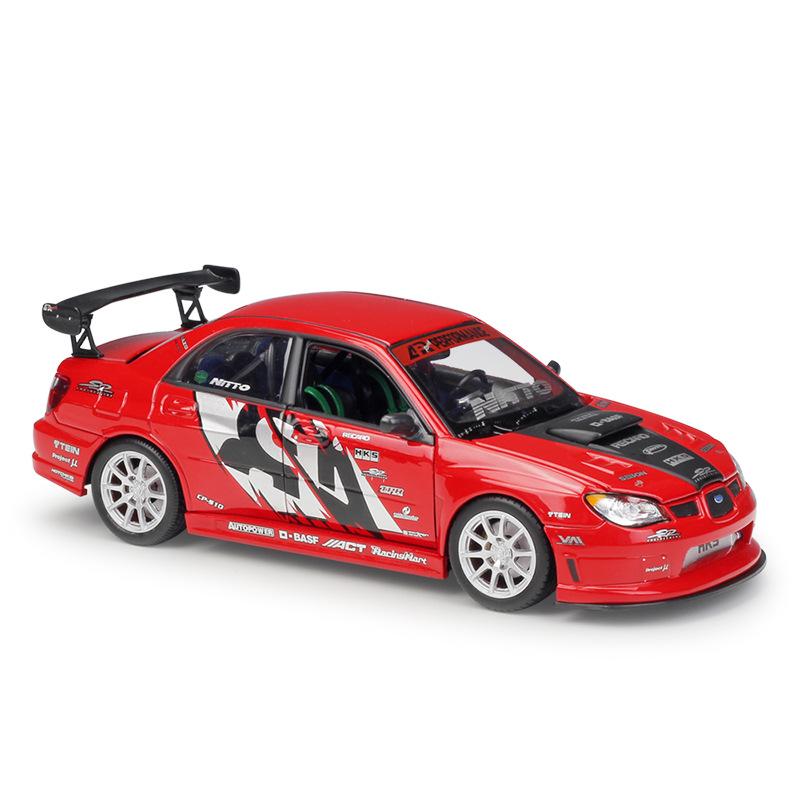 Welly 1/24 Subaru Impreza Alloy Track Racing Car Model Diecasts Metal Sports Car Vehicles Model Simulation Collection Kids Gifts