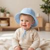 Soft Cotton Sun Protection Caps Sun Shade Children's Fisherman Hat Beach Panama Hat  for Boys Girls