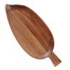 1Pc Acacia Wood Plate Leaf Shape Wooden Dessert Bread Plate Large Fruit Cake Tray Food Serving Platter Wooden Utensils Tableware