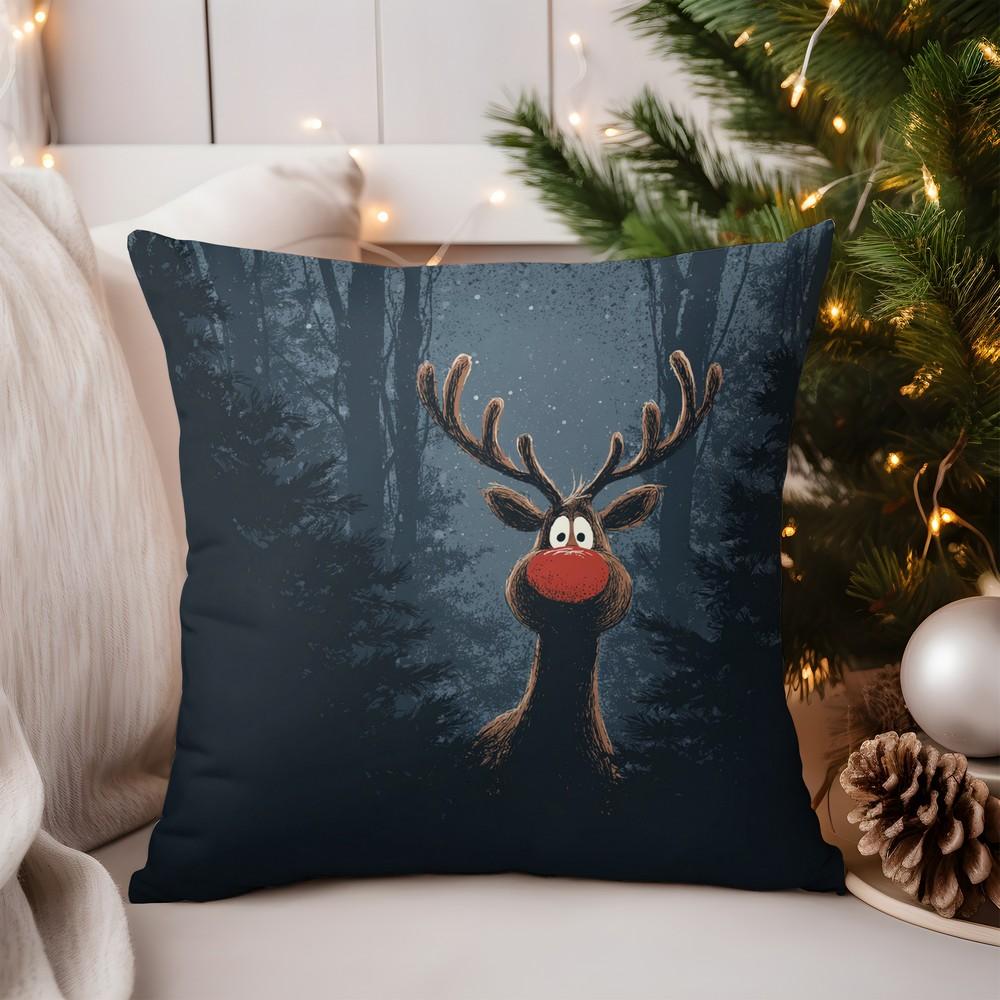 Weihnachtsdekoration Weihnachtsmannschlitten mit Geschenken Weihnachtskissenmuster Kissenbezug Geeignet für Sofa Schlafzimmer Autokissenbezug