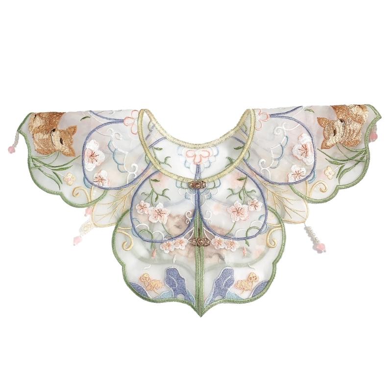 

Облачное плечо для женщин девушки китайский ложный воротник ханьфу декоративный воротник