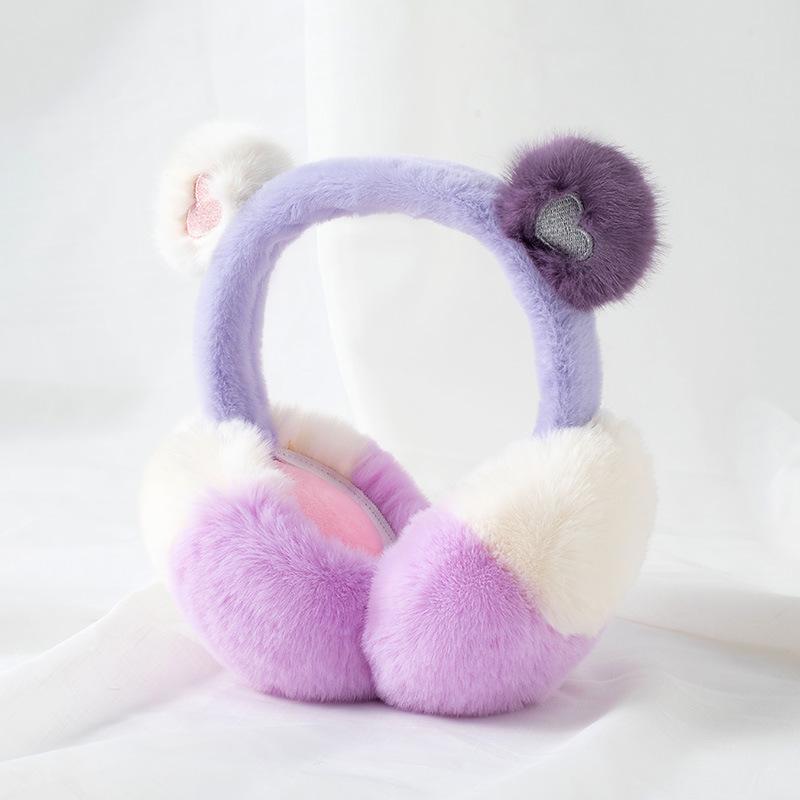 

2026 New Style Women s Warm Earmuffs for Winter - Cute Ear-Shaped, Plush, Stylish, Cold-Proof Ear Coverings фіолетовий